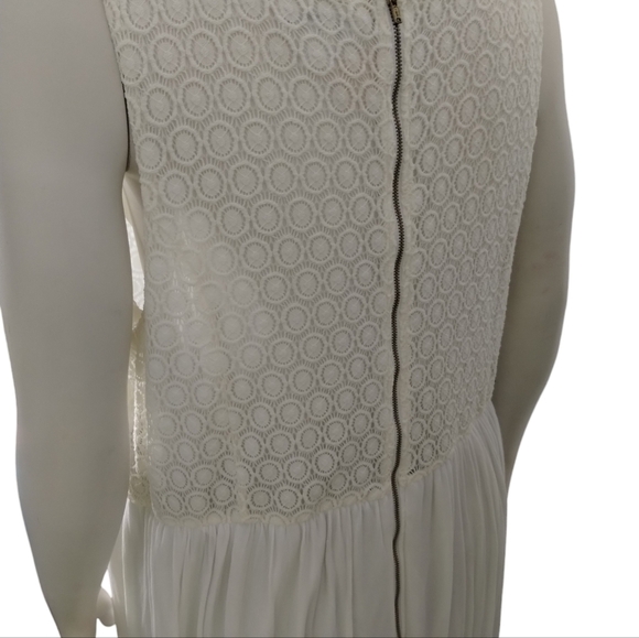 CATO Woman 26/28W Ivory Lace Semi sheer Maxi Dress Cottagecore Bridal Whimsical - Picture 6 of 10